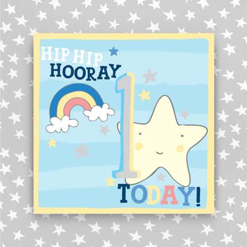 Picture of HIP HIP HOORAY 1 TODAY BLUE